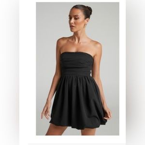 SHAIMA MINI DRESS - STRAPLESS DRESS IN BLACK